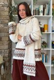 Moorland Fair Isle Scarf Oatmeal